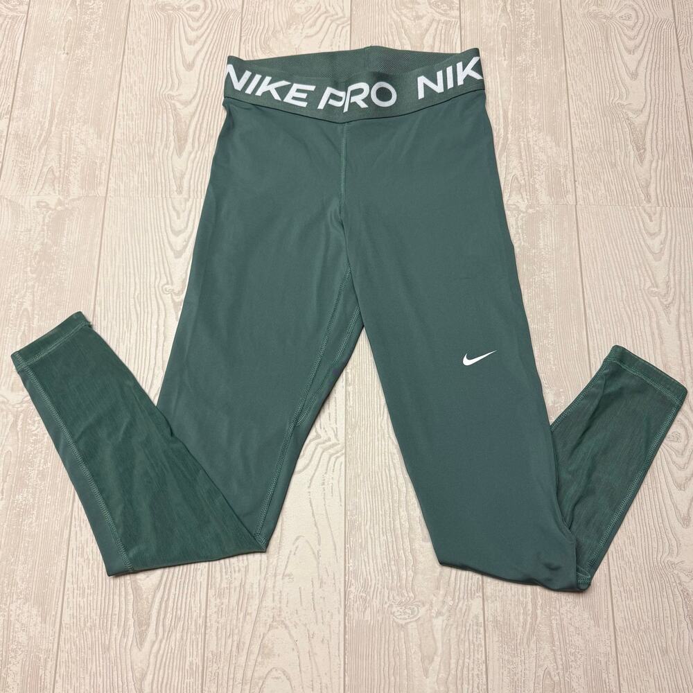 Nike Pro Dri-FIT Women’s Small Green High Rise Training Leggings Compression